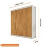 Guarda-Roupa Casal 100% Mdf 4 Portas 3 Gavetas 13 Nichos Nantes Europa Off White/Peroba - 4