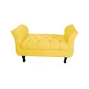 Ver imagem 1 de Divã Recamier Barcelona - 90cm Suede - Amarelo