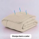 Ver imagem 3 de Kit Roupa de Cama Casal com Cobre Leito de Verão 5 Peças Bege Casa Dona