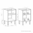 Ver imagem 3 de Gabinete com Tanque para Lavanderia - Preto - 2 Portas - 60x50cm 100% Aço - Venus - Cozimax