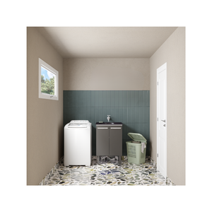 Gabinete com Tanque para Lavanderia - Preto - 2 Portas - 60x50cm 100% Aço - Venus - Cozimax