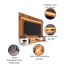 Ver imagem 3 de Painel com Rack Milano para TV até 70” com Nicho com LED, Prateleira de Vidro, Portas Basculantes