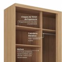 Ver mais imagens de Guarda-roupa Modular de Canto 4 Peças 8 Portas com 4 Portas de Correr Jade CabeCasa MadeiraOriginals