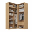 Ver imagem 5 de Guarda-roupa Modular de Canto 4 Peças 8 Portas com 4 Portas de Correr Jade CabeCasa MadeiraOriginals