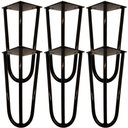 Ver imagem 1 de Kit 06 Pés de Ferro Aço Hairpin Legs 15 Cm Preto A01 Sofá Móveis Mesa - Inoviza