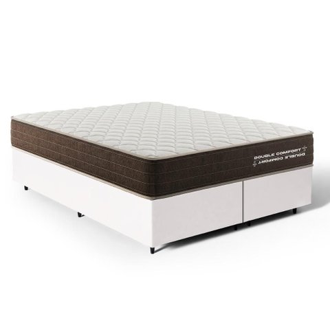 Cama Box Queen com Colchão de Espuma D33 Double Comfort 158x198x59cm