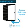 Porta Alçapão Ventilado Preto de Aço Lage Portinhola 70x60cm - 5