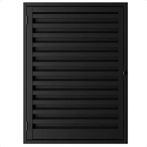 Porta Alçapão Ventilado Preto de Aço Lage Portinhola 70x60cm