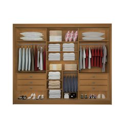 Guarda Roupa Casal com Espelho e 3 Portas de Correr 6 Gavetas Los Angeles – Cinamomo Flex - 3