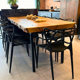 Mesa de Jantar para Ilha de Cozinha - Mesa Madeira Maciça - 3