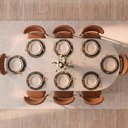 Ver imagem 2 de Conjunto de Jantar com Mesa Oval Tali 210cm e 8 Cadeiras Ema CabeCasa MadeiraOriginals Bege/Marrom