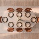 Ver imagem 2 de Conjunto de Jantar Mesa Oval Tali 210cm e 8 Cadeiras Ema CabeCasa MadeiraOriginals Off White/Marrom