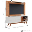 Ver mais imagens de Rack para Sala Norena com Painel para Tv 70 Pol. Amélie C05 Freijó/off White Matte - Mpozenato