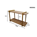 Ver imagem 2 de Nicho DUPLO metalon 60X30 AMAD CLARO/DOURADO  METALICO 02