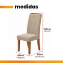 Ver imagem 4 de Conjunto Sala de Jantar Amsterdã New Mesa com Tampo Giratório 6 Cadeiras Grécia Madeirado/Bege