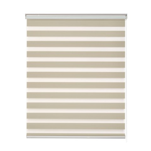 Persiana Rolo Zebra Standard 2,00 X 1,60 Double Vision Bege Mescla