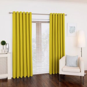 Cortina Oxford Amarelo-canário 300x270 Sala/quarto Fabritex