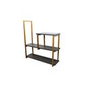 Ver imagem 1 de Nicho TRIPLO metalon 60X15 CINZA ESCURO/DOURADO  METALICO 03