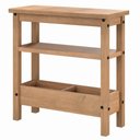 Ver imagem 1 de Mesa Lateral em Madeira Maciça Marrom Antique