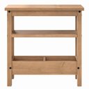 Ver imagem 2 de Mesa Lateral em Madeira Maciça Marrom Antique