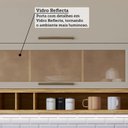 Ver imagem 5 de Cozinha Compacta Modulada MDF 4 Peças 9 Portas Vidro Vicenza Espresso Móveis Bege/Amêndoa/Off-White