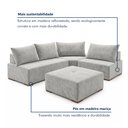 Ver imagem 7 de Sofá de Canto Modulado com Puff e Base Madeira Maciça 270CMX220CM Lisboa