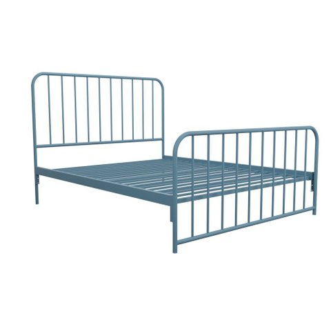 Cama de Ferro Vintage Queen Size Icamas Azul Bebê