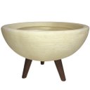 Ver imagem 2 de Kit Vaso Bacia Bege + Muda de Jibóia com Substrato Decoração