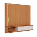 Ver imagem 2 de Painel para Tv até 65 Polegadas Mocha 2 Portas Ripado com Led Freijó/off White Matte - Pnr Móveis