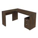 Ver imagem 1 de Mesa Escritório de Canto 2 Gavetas Me4129 Rustico - Tecnomobili