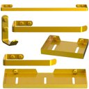Ver imagem 1 de Kit Acessórios para Banheiro 6 Peças Dourado Fs Plus