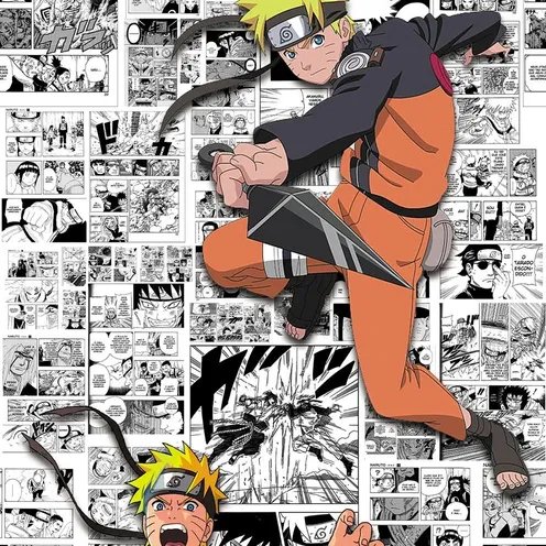 Papel de Parede Adesivo - 48 cm larg x 3 metros alt - Coleção Anime Naruto - Ref. Animado 17 - 1