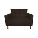 Ver imagem 1 de Sofá Davi 2 Lugares Suede Marrom - Dominic Decor