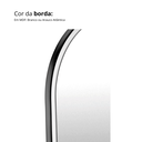 Ver imagem 4 de Espelho Orgânico Cancello 135x45 Moderno Luxo com Moldura:branco/grande