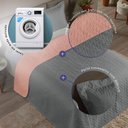 Ver mais imagens de Kit 3 Pçs Cobre Leito Casal Padrão Clara Dupla Face: Cinza e Rosê