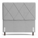 Ver imagem 5 de Cabeceira Cama Box Casal Mel 140cm com Frame Linho Cinza Claro - Desk Design