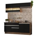 Ver imagem 3 de Armário de Cozinha Compacta 200cm Rustic/Preto Glamy Madesa 07