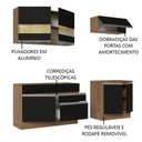 Ver imagem 5 de Armário de Cozinha Compacta 200cm Rustic/Preto Glamy Madesa 07
