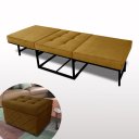 Ver imagem 3 de Puf Cama Pc01_mm 02 que Se Transforma em Sofá Cama Resistente e Confortável em Sarja 100% Algodão