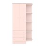 Guarda Roupa Roupeiro Infantil Doce Sonho 825 Qmovi Rosa Acetinado - 3