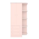 Ver imagem 3 de Guarda Roupa Roupeiro Infantil Doce Sonho 825 Qmovi Rosa Acetinado