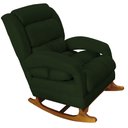 Ver imagem 1 de Poltrona Amamentação Liz de Balanço Suede Verde - Dominic Decor