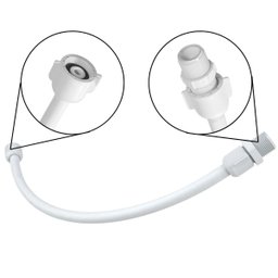 Engate de Pvc Flexível Mangueira para Descarga 40 Cm Branco | Utilimix | 05 Un - 3