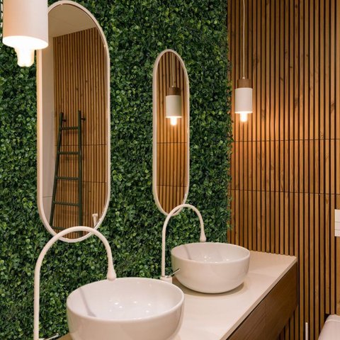 24 Paineis Grama Buxinho 25x25 Cm Ideal P/ Criar Jardim Vertical em Apartamentos e Sacadas