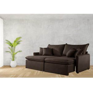 Sofá Cama Retrátil e Reclinável 200cm Madri - Movenzo Estofados