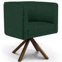 Ver imagem 1 de Poltrona Giratória Base Giromad Madeira C-117 Verde Musgo