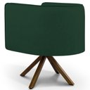 Ver imagem 2 de Poltrona Giratória Base Giromad Madeira C-117 Verde Musgo