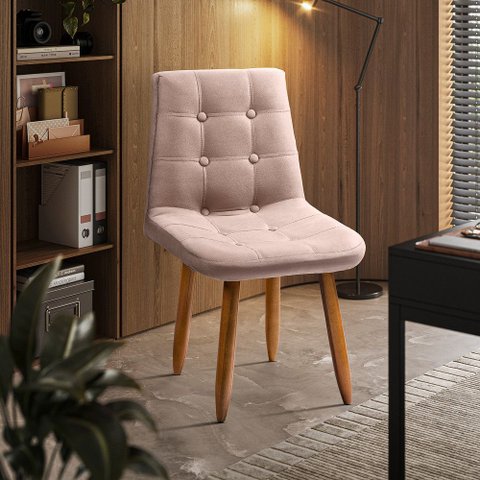 Cadeira Poltrona Jade Sala Estar Penteadeira e Salão Veludo