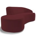 Ver imagem 2 de Sofá 5 Lugares Curvo Living Firenze Direito D02 Veludo Marsala 300cm C-278 - Lyam