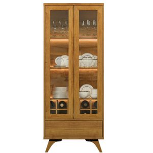 Cristaleira Adega Reflecta 2 Portas de Vidro C/ Led - Mavaular Naturalle